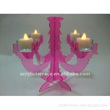 Elegant Plexiglass Candle Holder for 4
